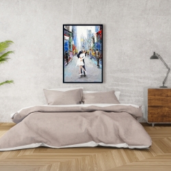Framed 24 x 36 - Kiss of times square