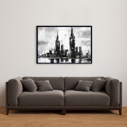 Encadré 24 x 36 - Paysage urbain monochrome