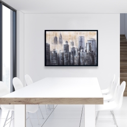 Encadré 24 x 36 - Immeubles au travers des nuages