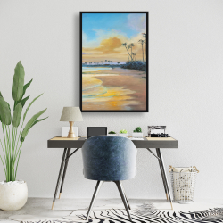 Framed 24 x 36 - Sunset by the sea