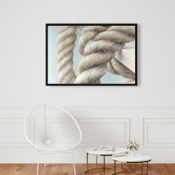 Framed 24 x 36 - Boat rope knot closeup