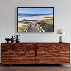 Framed 24 x 36 - Walk to the seaside