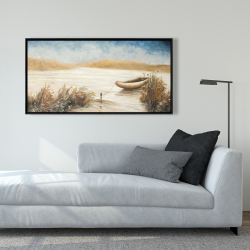 Framed 24 x 48 - Abandoned boat
