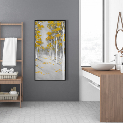 Framed 24 x 48 - Yellow birch forest