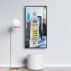 Framed 24 x 48 - Colorful cityscape of manhattan