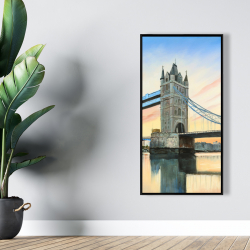 Framed 24 x 48 - Sunset on the london bridge