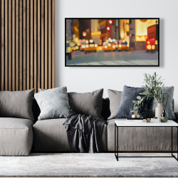 Framed 24 x 48 - Blurred view of new york