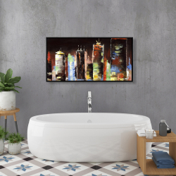 Framed 24 x 48 - Cityscape by night