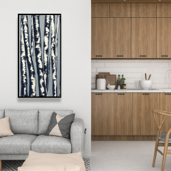 Framed 24 x 48 - Abstract birch forest