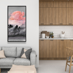 Framed 24 x 48 - Pink clouds