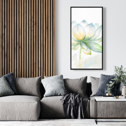 Framed 24 x 48 - Lotus flower