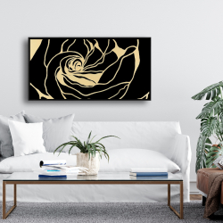 Framed 24 x 48 - Silhouette of a rose