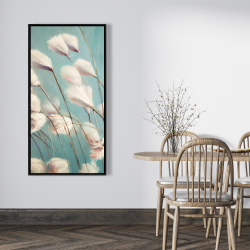 Framed 24 x 48 - Cotton grass flowers in the wind