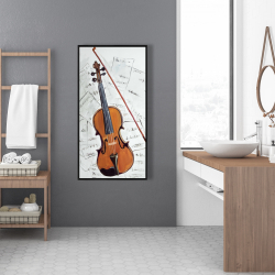 Encadré 24 x 48 - Violon sur partitions