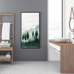 Framed 24 x 48 - Landscape in watercolor