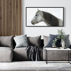 Framed 24 x 48 - Winter horse