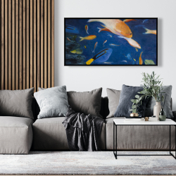 Encadré 24 x 48 - Poissons colorés sous l'océan