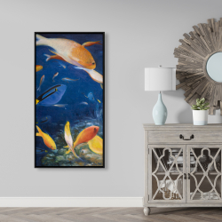 Framed 24 x 48 - Colorful fish under the sea
