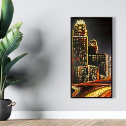 Framed 24 x 48 - Lively city by night