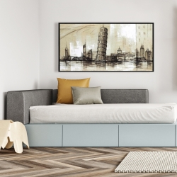 Framed 24 x 48 - Pise tower sketch