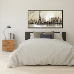Framed 24 x 48 - Eiffel tower sketch