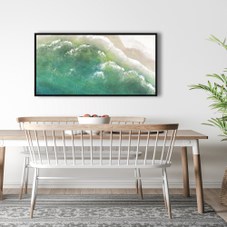 Framed 24 x 48 - Turquoise sea
