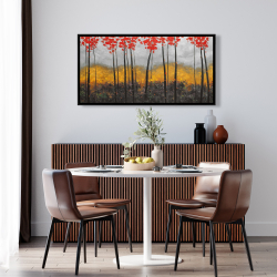 Framed 24 x 48 - Abstract autumn trees