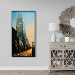 Framed 24 x 48 - In the street of empire state building