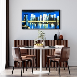 Framed 24 x 48 - Skyline of lower manhattan