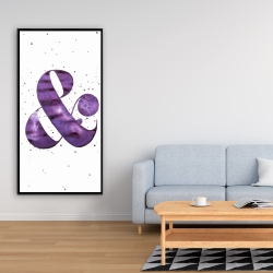 Framed 24 x 48 - Ampersand purple