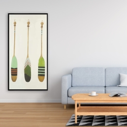 Framed 24 x 48 - Colorful nautical oars