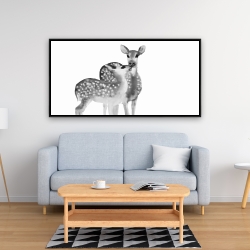 Framed 24 x 48 - Fawns love