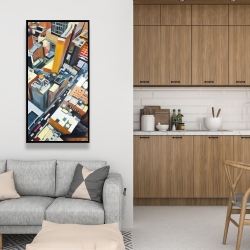 Framed 24 x 48 - High top view of buildings in new york