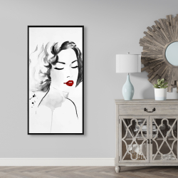 Encadré 24 x 48 - Femme aquarelle