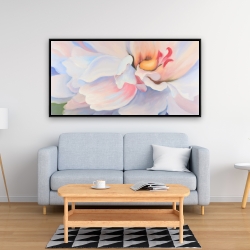 Framed 24 x 48 - Pastel colored flower
