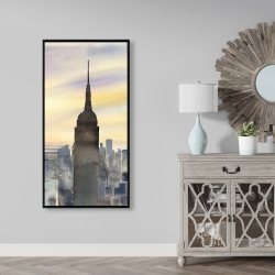 Encadré 24 x 48 - Couché de soleil sur new-york