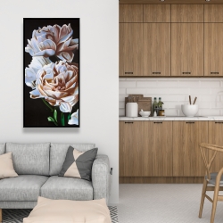 Framed 24 x 48 - Peonies