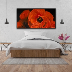 Framed 24 x 48 - Poppy bouquet