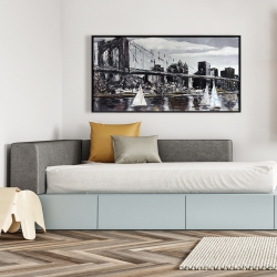 Encadré 24 x 48 - Pont brooklyn et voiliers
