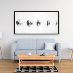 Encadré 24 x 48 - éclipse en noir et blanc