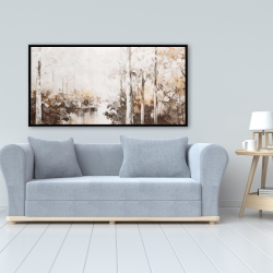Encadré 24 x 48 - Forêt blanche abstraite