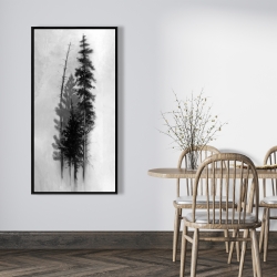 Framed 24 x 48 - Silhouette of trees