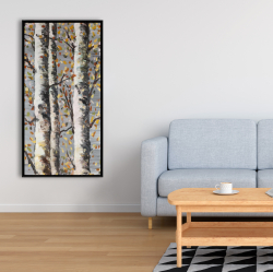 Framed 24 x 48 - Blossoming birches