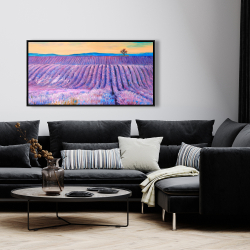 Encadré 24 x 48 - Paysage d'un champ de lavande