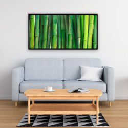 Framed 24 x 48 - Green bamboo