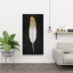 Encadré 24 x 48 - Plume dorée
