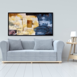 Framed 24 x 48 - Abstract art with numbers