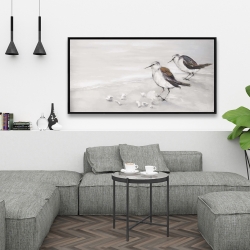 Encadré 24 x 48 - Deux oiseaux bécasseau