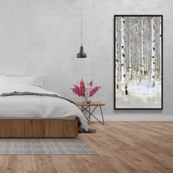 Encadré 24 x 48 - Forêt de bouleaux en hiver