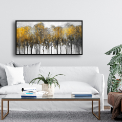 Encadré 24 x 48 - Forêt abstraite jaune